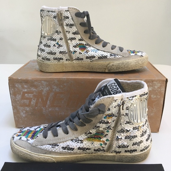 Golden Goose Francy Sneaker Rainbow/Silver 35 NIB - Picture 5 of 13